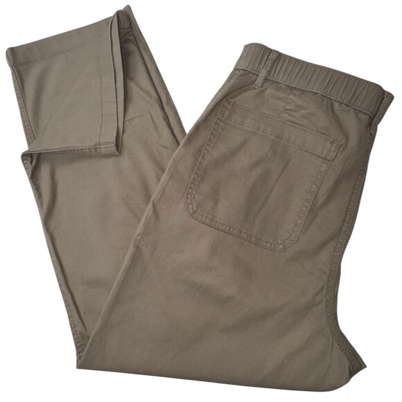 G.H. Bass & Co Womens Chino Ankle Pants Size 14 Brown Casual Cropped Straight - Picture 4 of 12